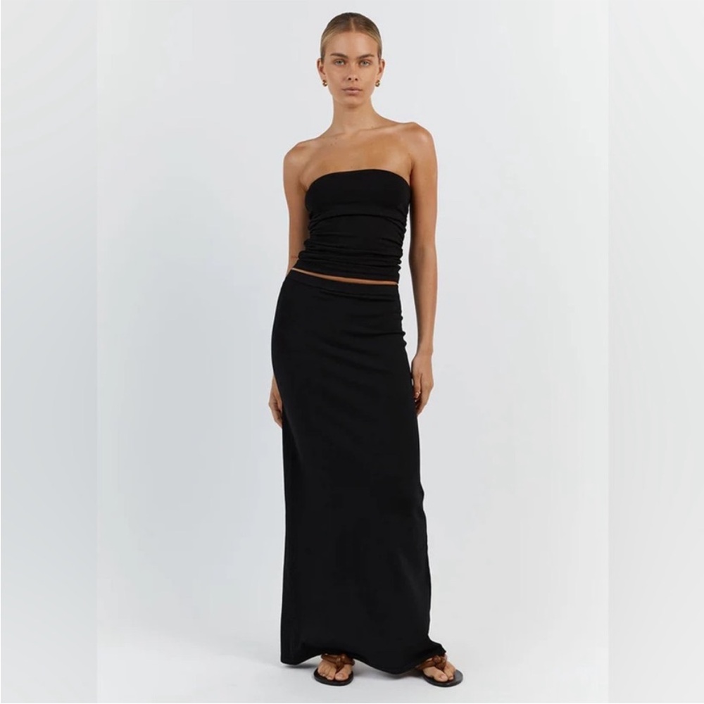 NWT DISSH size 2 Black Maxi Skirt
